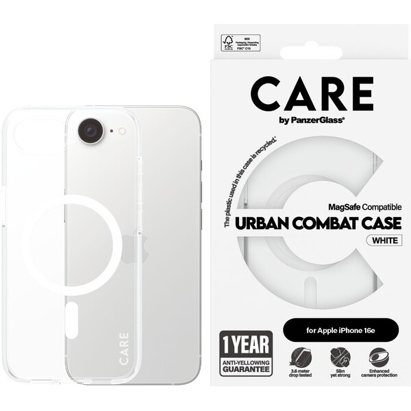 PanzerGlass-CARE-kryt-Apple-iPhone-17e-16e-MagSafe-Urban-Combat-ciry-bily