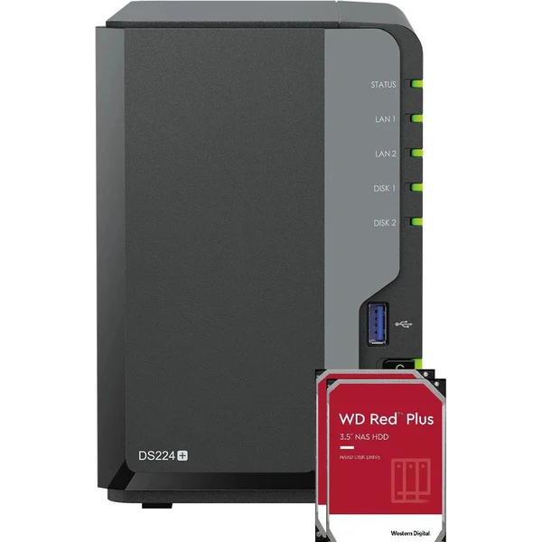 Synology DiskStation DS224+ NAS server + 2x4TB RED Plus - NAS servery - Hlavní obrázek