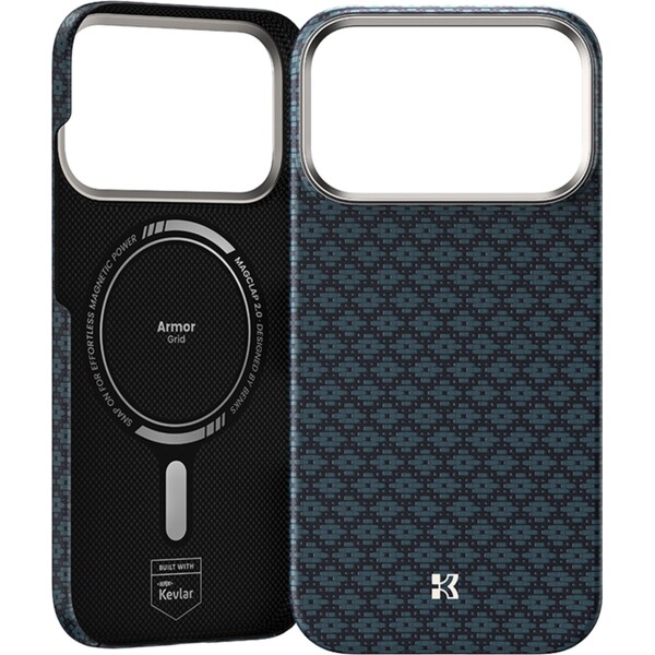 Benks-ArmorGrid-ArmorAir-Kevlar-MagSafe-kryt-iPhone-17-Pro-Max-Azure-Blue