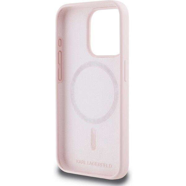 Karl-Lagerfeld-Liquid-Silicone-Double-Heads-Magsafe-zadni-kryt-iPhone-15-Pro-ruzovy