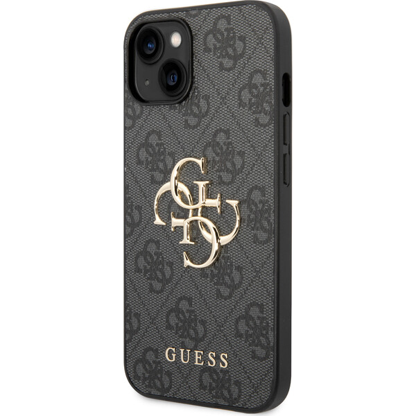 Guess-PU-4G-Metal-Logo-kryt-iPhone-15-sedy