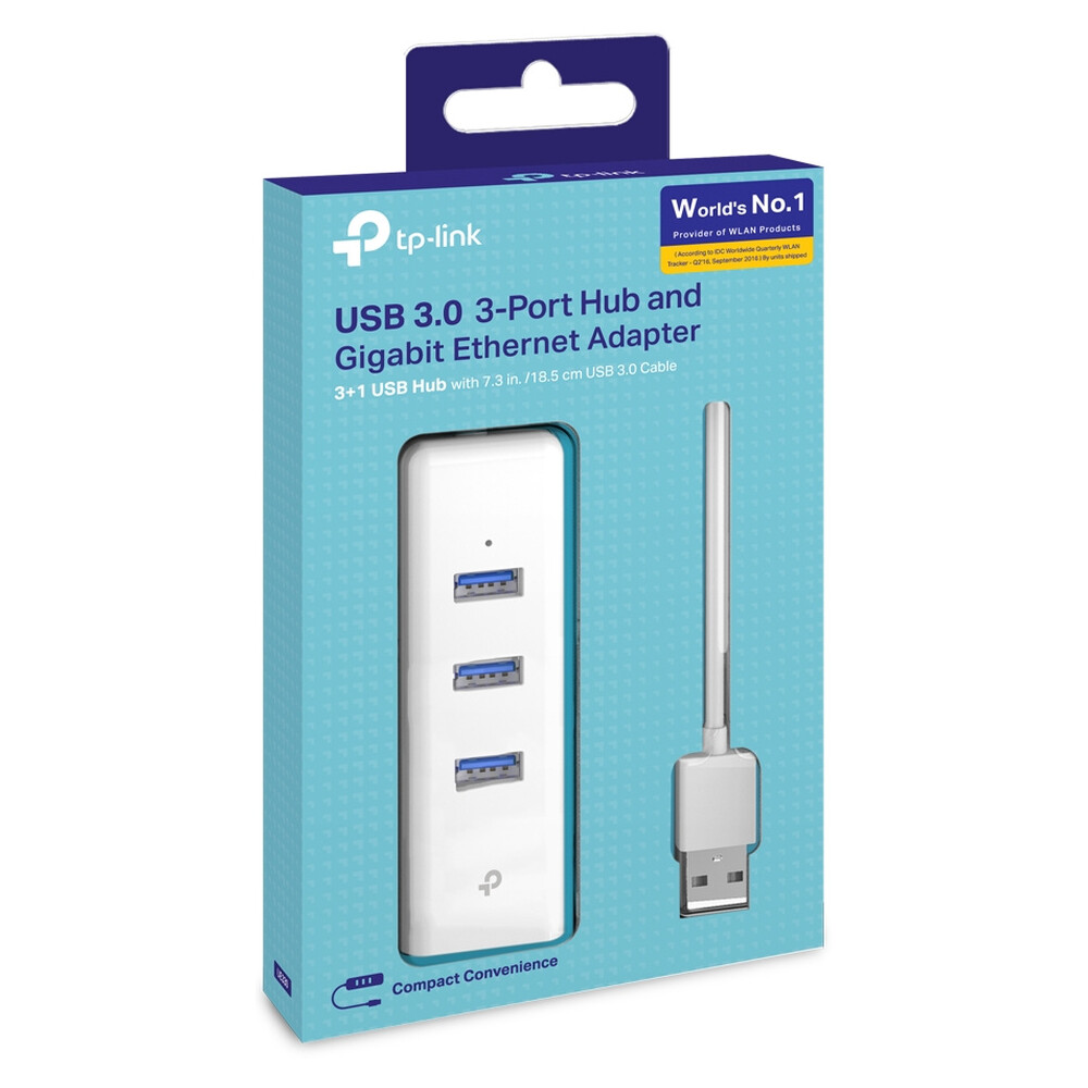 TP-Link-UE330-USB-3-0-HUB-adapter-USB-3-0-na-Ethernet-bily