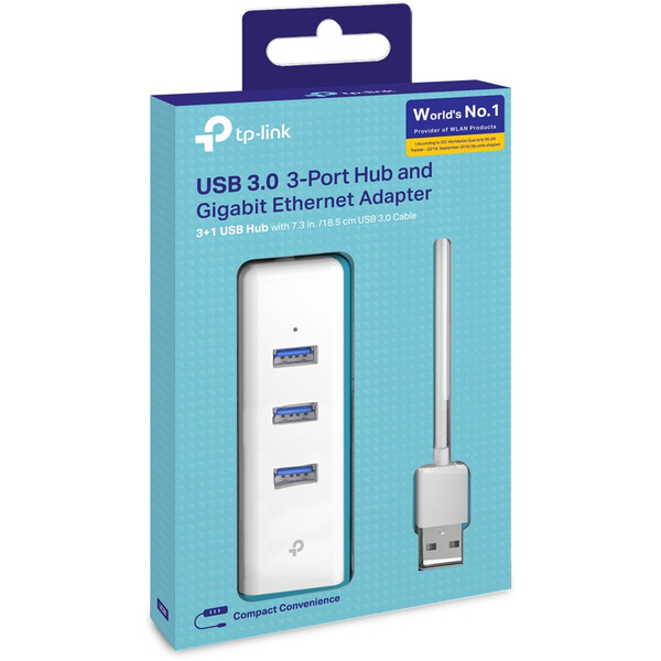 TP-Link-UE330-USB-3-0-HUB-adapter-USB-3-0-na-Ethernet-bily