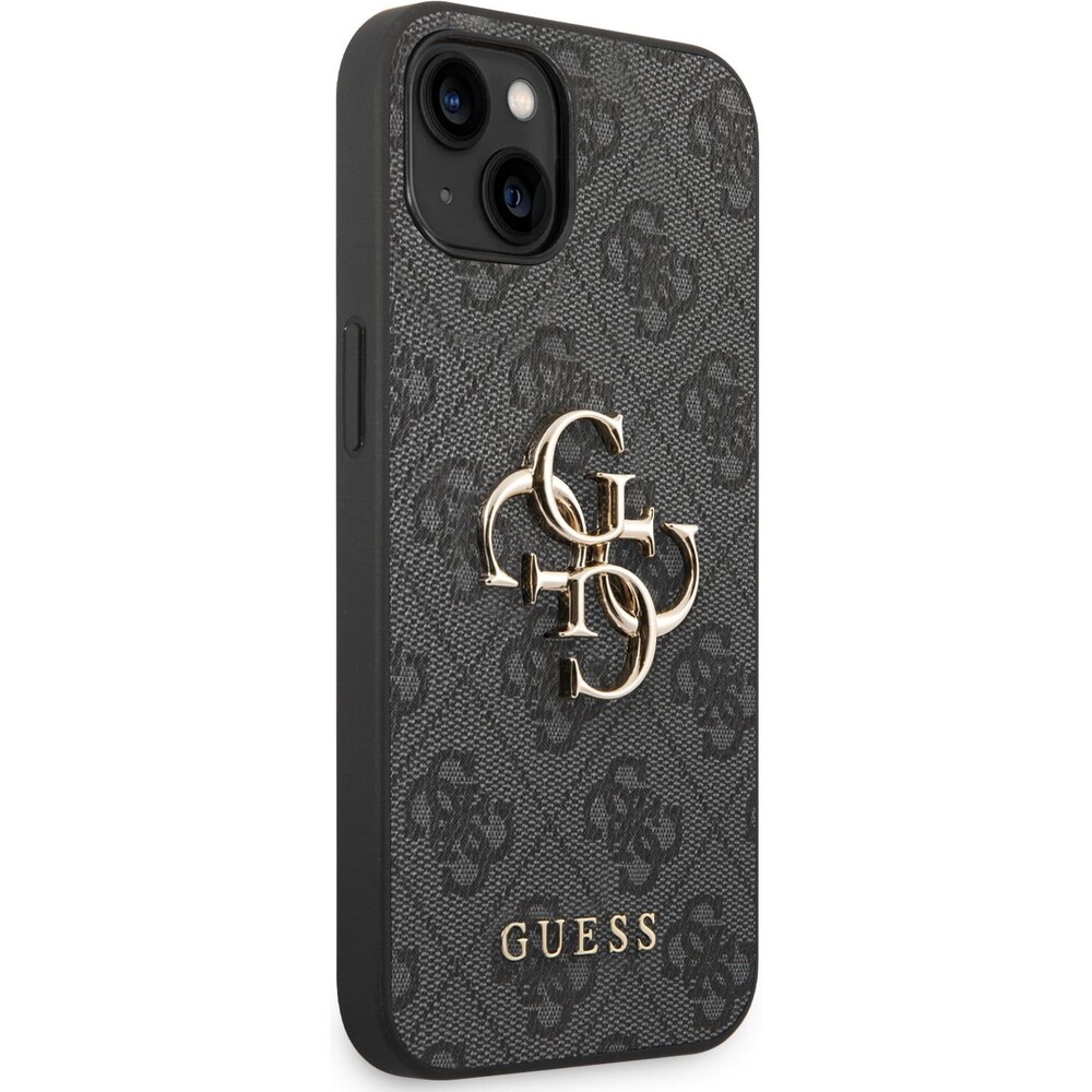 Guess-PU-4G-Metal-Logo-kryt-iPhone-14-sedy