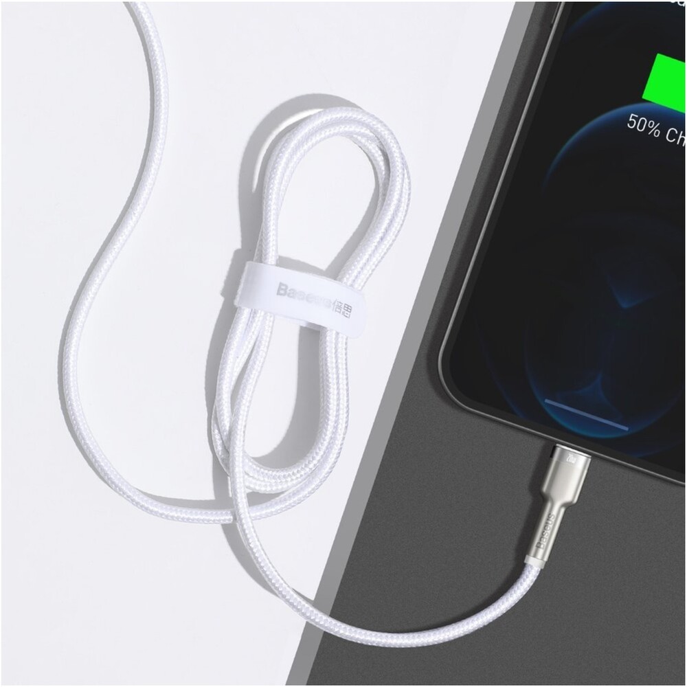Baseus-Cafule-USB-C-Lightning-napajeci-kabel-20W-2m-bily