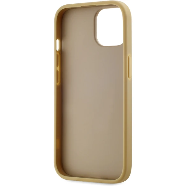 Karl Lagerfeld Wrinkled PU Signature Logo zadní kryt iPhone 15 zlatý - Pouzdra - Obrázek ARO5000J01