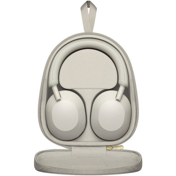 Sony-WH-1000XM5-bezdratova-sluchatka-stribrna