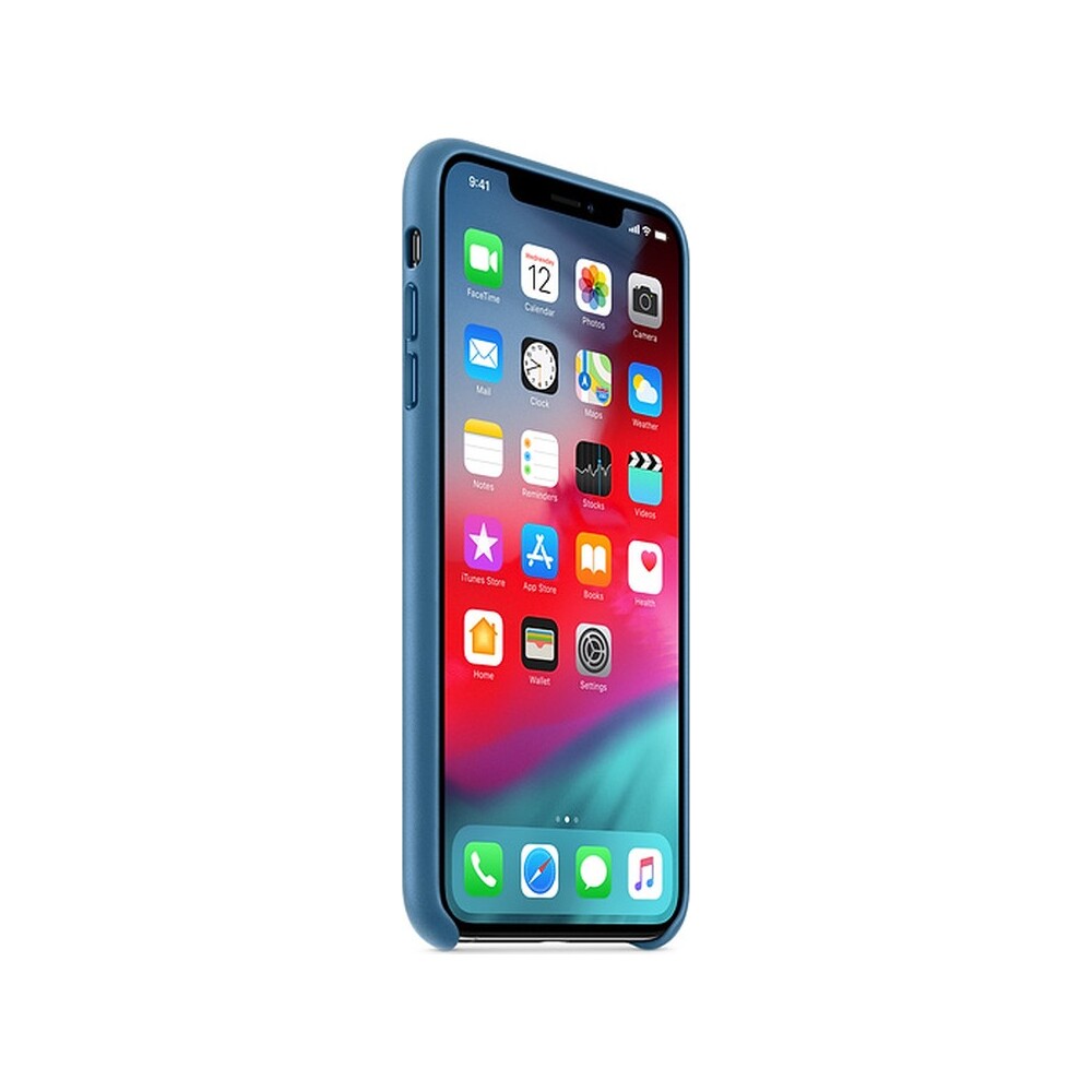Apple-kozene-pouzdro-iPhone-XS-Max-modrosede