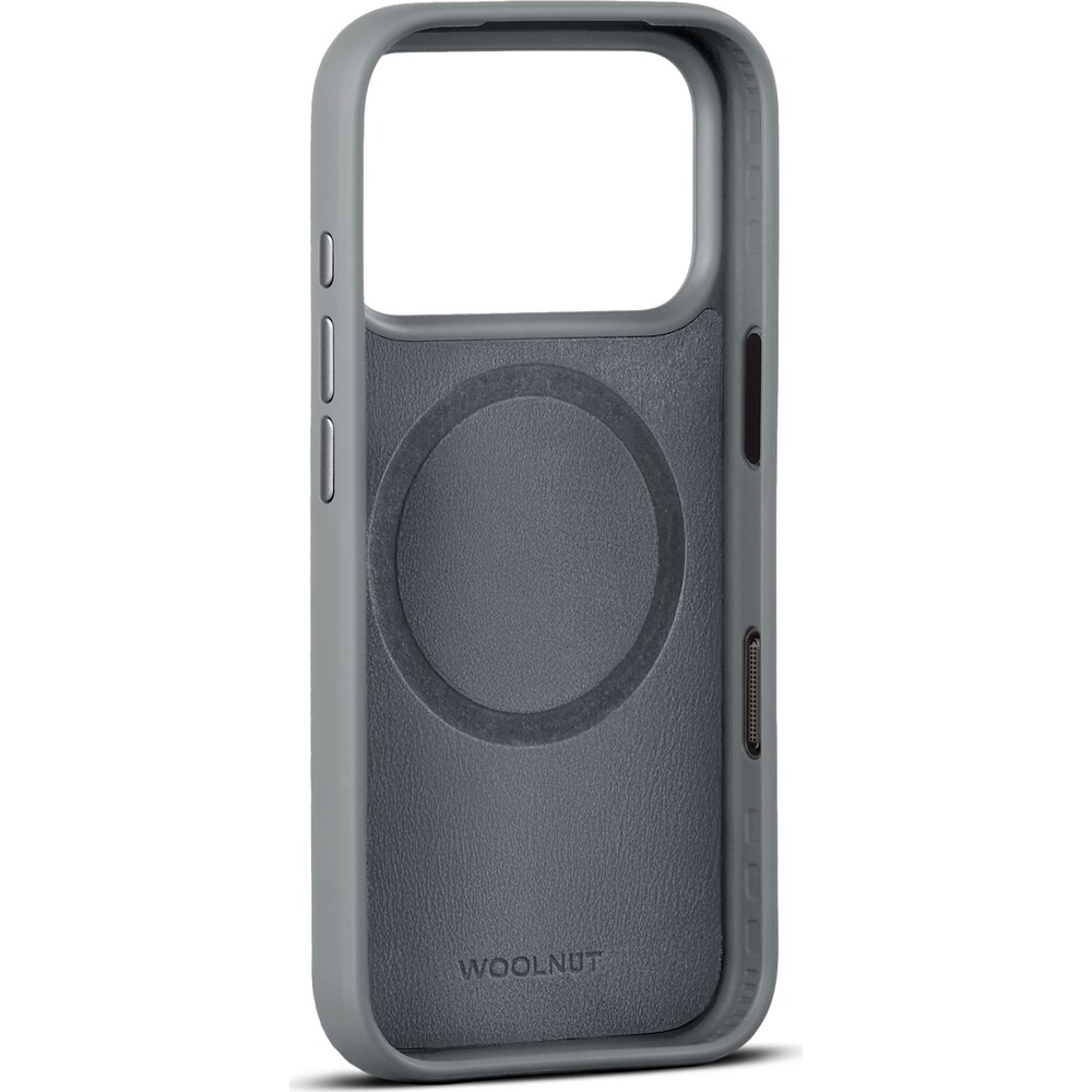 Woolnut-MagSafe-kozeny-kryt-iPhone-17-Pro-sedy