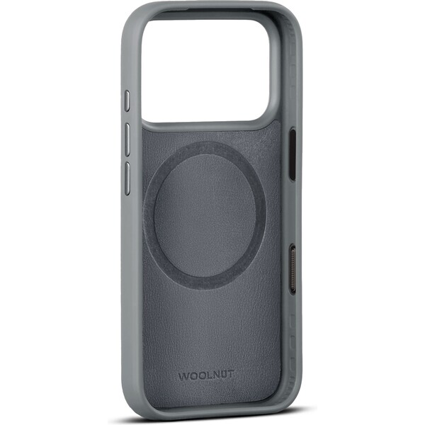 Woolnut-MagSafe-kozeny-kryt-iPhone-17-Pro-sedy