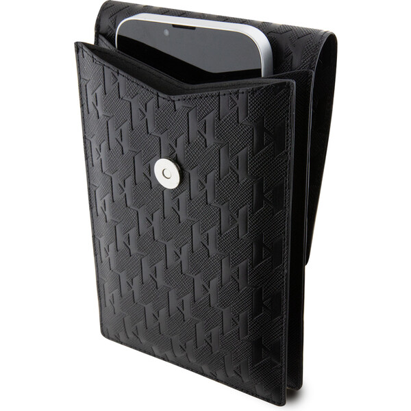 Karl-Lagerfeld-Saffiano-Monogram-Ikonik-NFT-Wallet-Bag-pouzdro-cerne