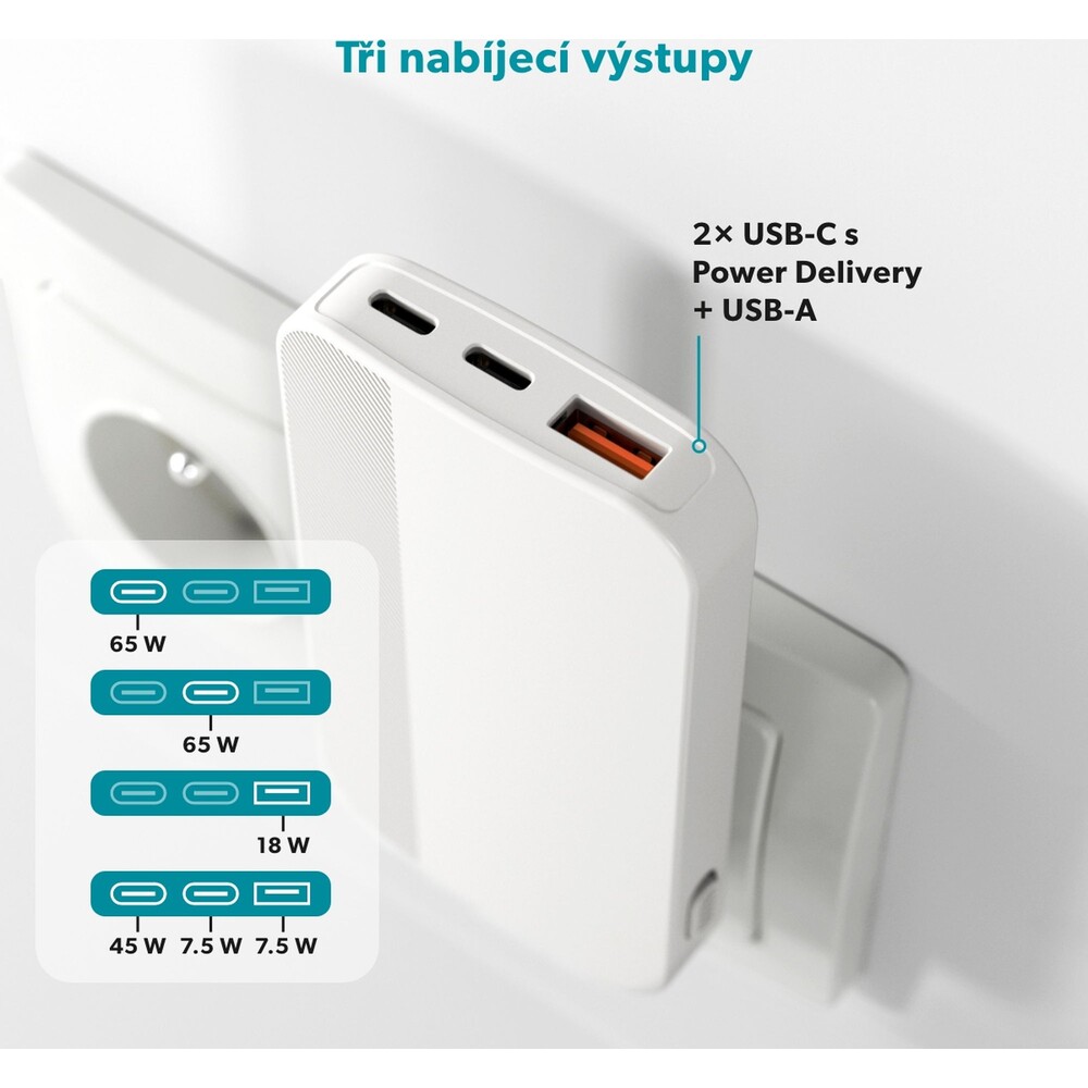 Epico-UltraBoost-Flat-GaN-65W-nabijecka-bila