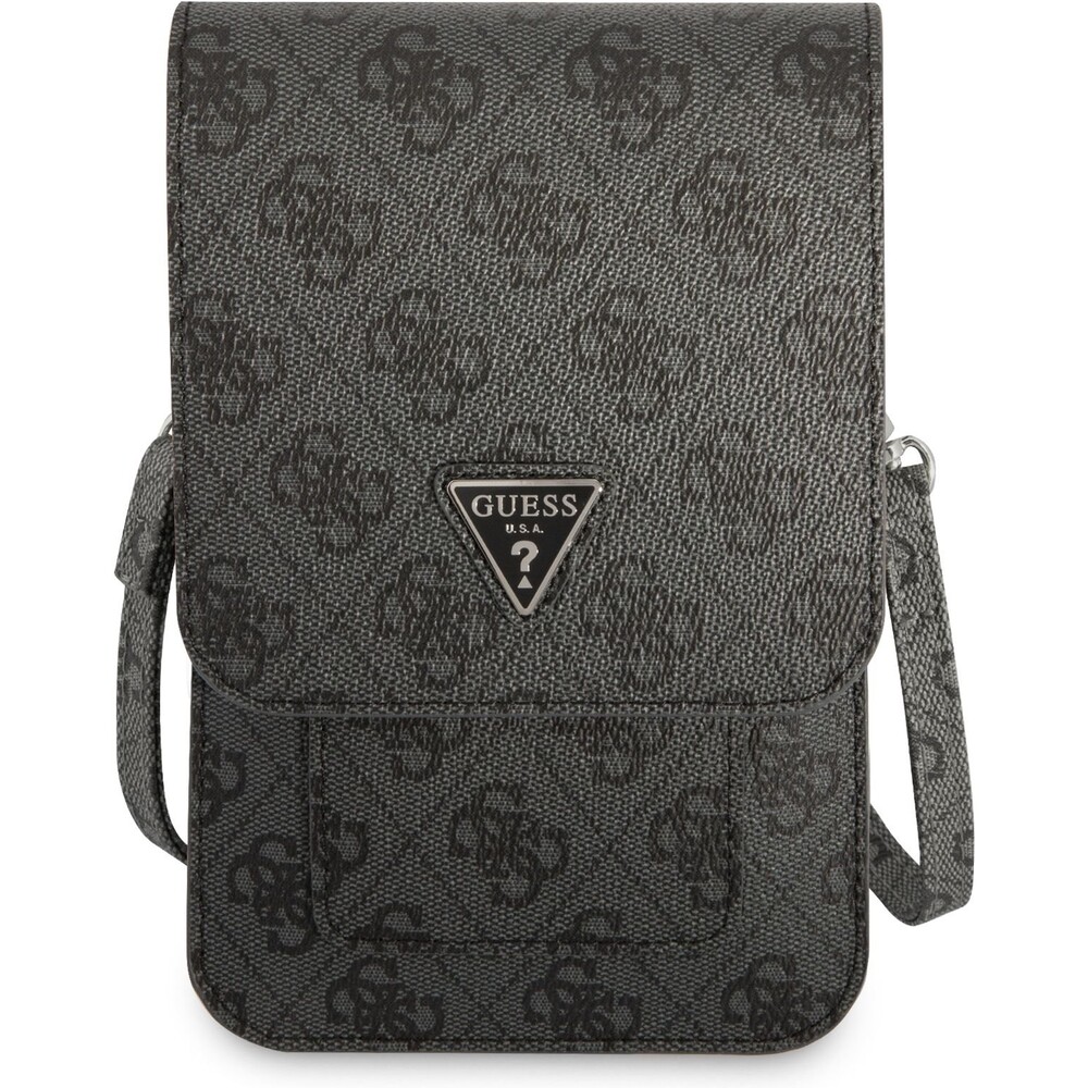 Guess-PU-4G-Triangle-Logo-Phone-Bag-cerny