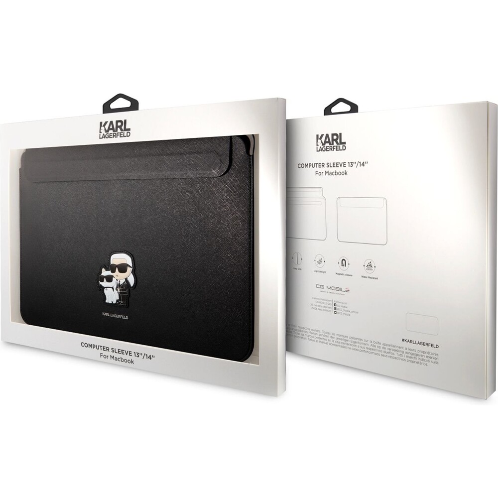 Karl-Lagerfeld-Saffiano-Karl-and-Choupette-NFT-Computer-Sleeve-13-14-cerne