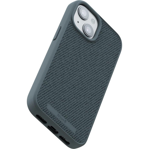 NJORD Fabric MagSafe kryt iPhone 15 tmavě šedý - Pouzdra - Obrázek B819000601
