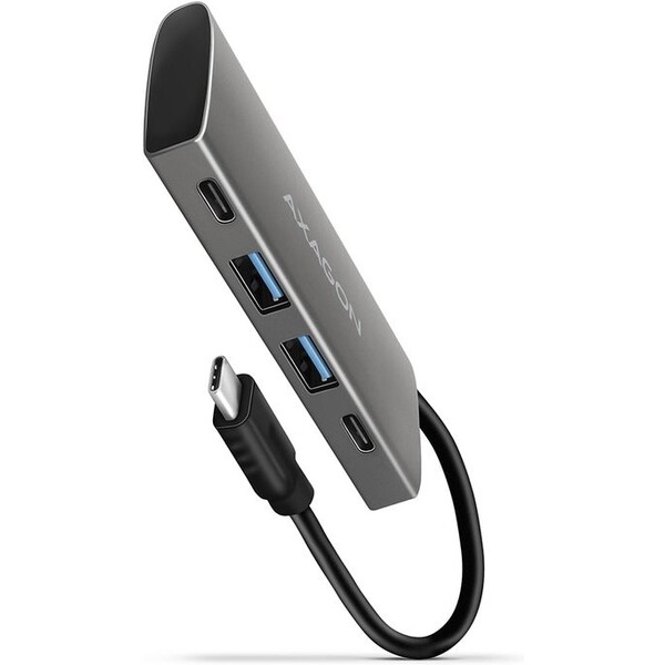 AXAGON-HMC4G2-USBC-3-2-Gen-2-10-Gbps-hub-w-2x-USBA-2x-USBC-13cm-USBC-cable