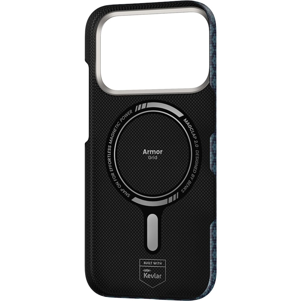 Benks-ArmorGrid-ArmorAir-Kevlar-MagSafe-kryt-iPhone-17-Pro-Max-Azure-Blue