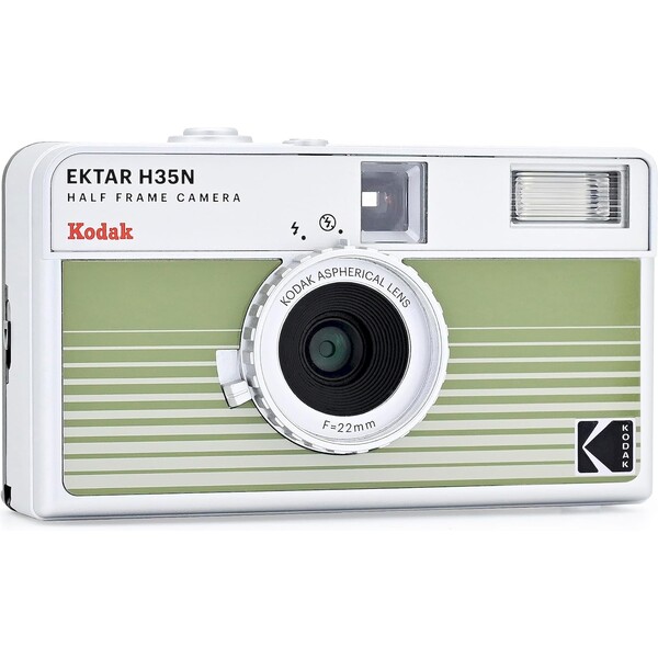 Kodak-EKTAR-H35N-Striped-Analogovy-fotoaparat-zeleny