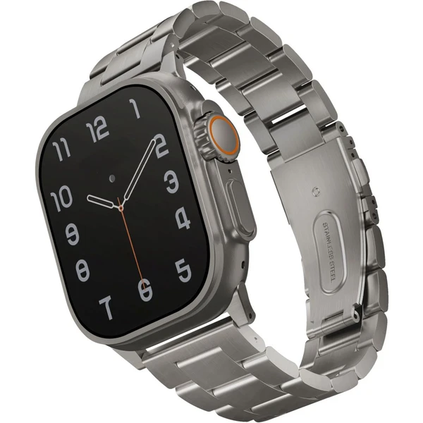 UNIQ Osta článkový ocelový řemínek Apple Watch 49/46/45/44/42mm stříbrný - Řemínky - Hlavní obrázek