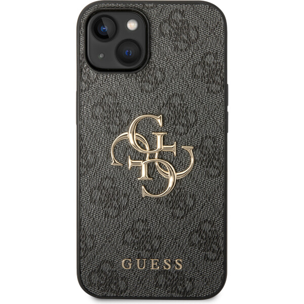 Guess-PU-4G-Metal-Logo-kryt-iPhone-15-sedy
