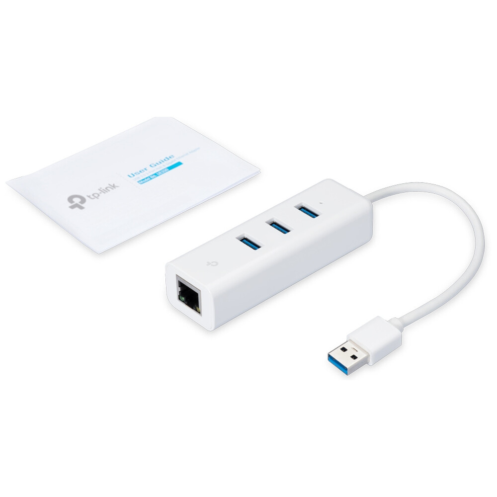 TP-Link-UE330-USB-3-0-HUB-adapter-USB-3-0-na-Ethernet-bily