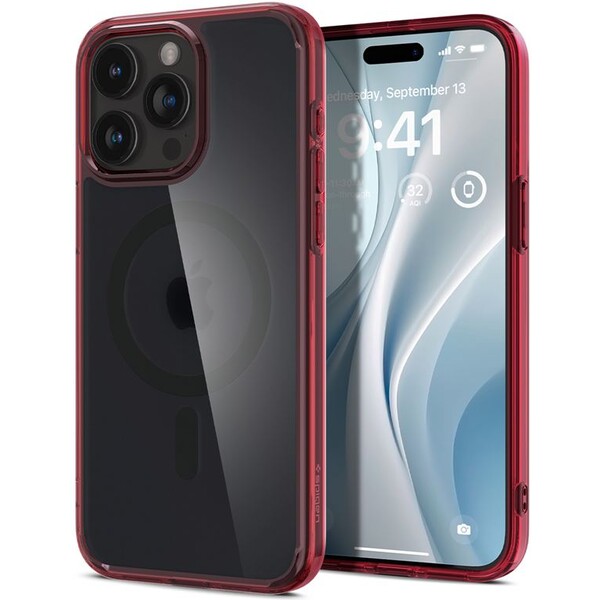 Spigen-Ultra-Hybrid-MagFit-kryt-iPhone-15-Pro-cerveny