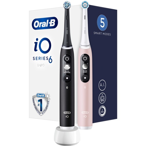 Oral-B-iO-Series-6-Duo-Pack-Black-Pink-Sand-Extra-Handle