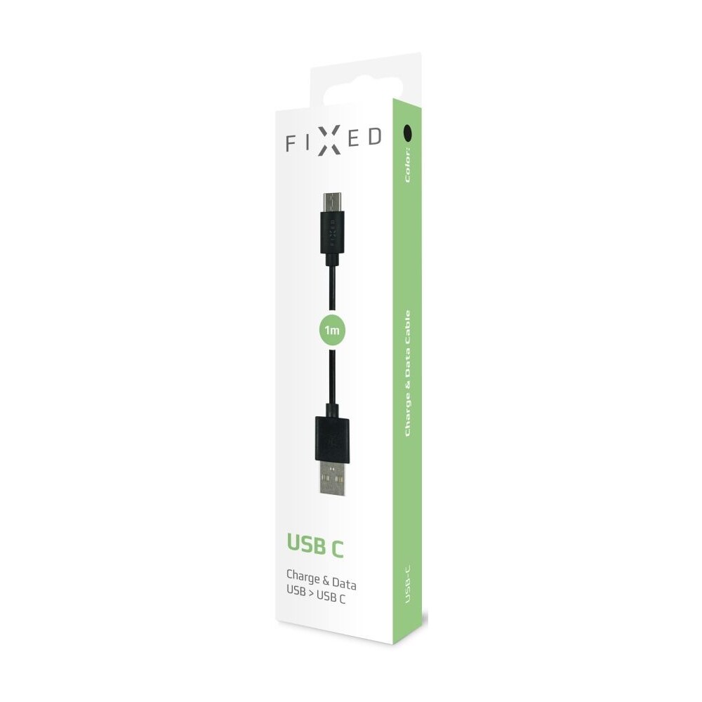 FIXED-Rapid-Charge-USB-A-USB-C-napajeci-kabel-1m-cerny
