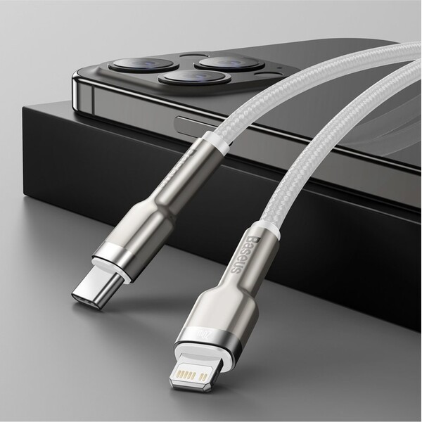 Baseus-Cafule-USB-C-Lightning-napajeci-kabel-20W-2m-bily