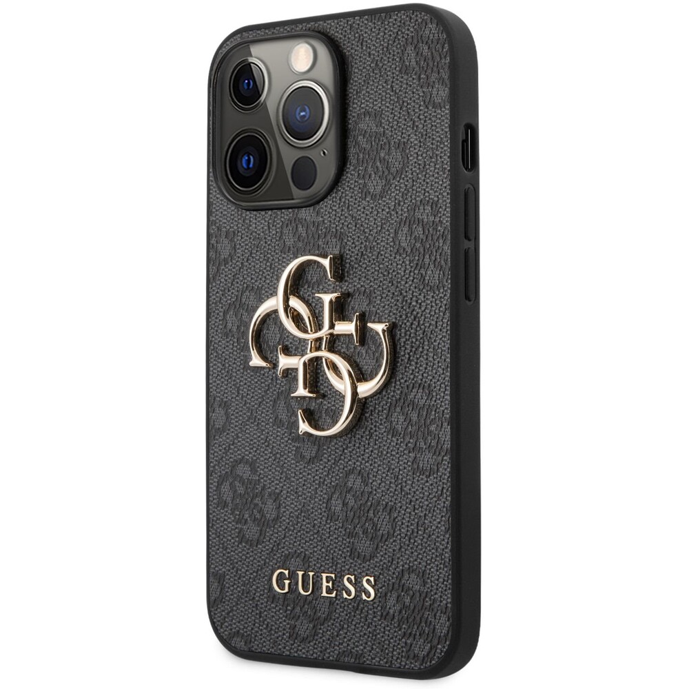 Guess-PU-4G-Metal-Logo-Case-iPhone-13-Pro-sedy