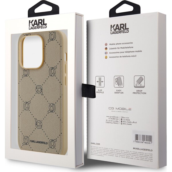 Karl-Lagerfeld-PU-Karl-Heads-Pattern-Magsafe-zadni-kryt-iPhone-14-Pro-Max-bezovy