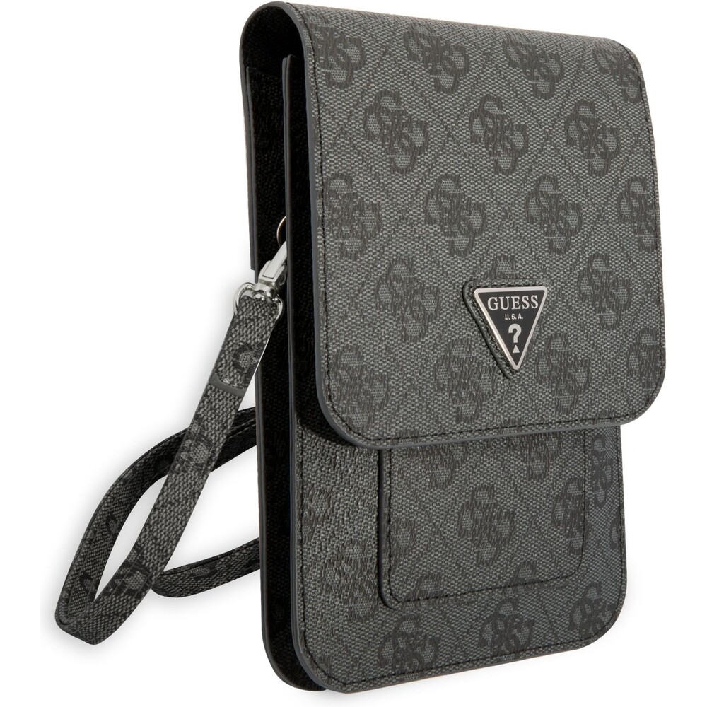 Guess-PU-4G-Triangle-Logo-Phone-Bag-cerny