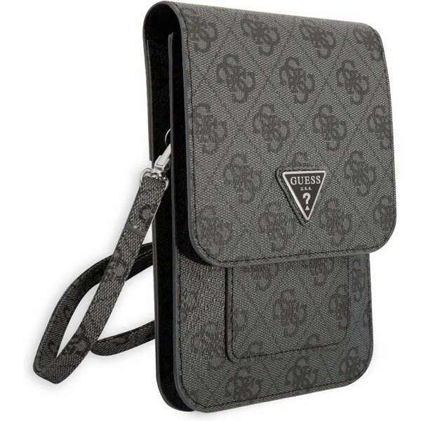 Guess-PU-4G-Triangle-Logo-Phone-Bag-cerny