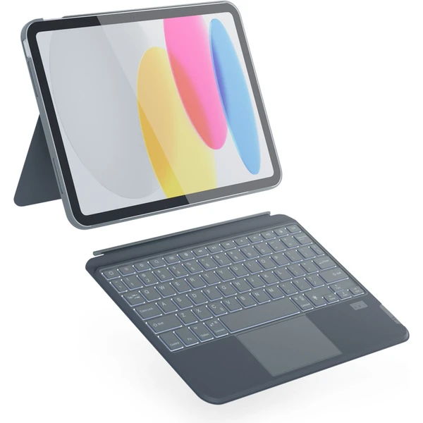 iWant pouzdro s podsvícenou klávesnicí pro Apple iPad 10,2" (čeština) šedé - Pouzdra s klávesnicí - Obrázek C3U2000O01