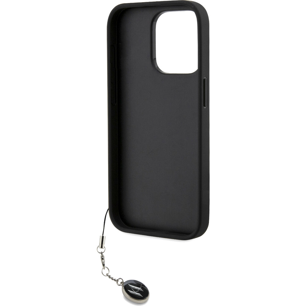 Karl-Lagerfeld-PU-Saffiano-Rhinestone-Charm-zadni-kryt-iPhone-15-Pro-cerny