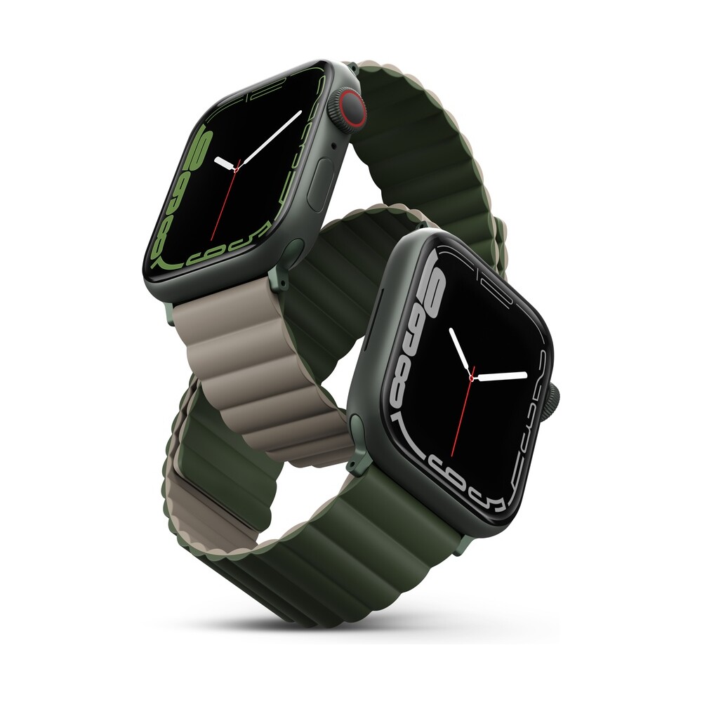 UNIQ-Revix-oboustranny-reminek-pro-Apple-Watch-42-41-40-38mm-Pine-zeleny-sedy-