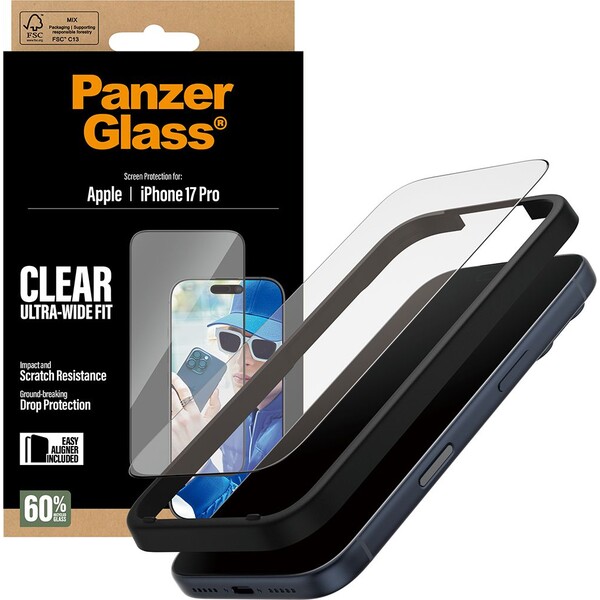 PanzerGlass-Ultra-Wide-Fit-sklo-Apple-iPhone-17-Pro-s-instalacnim-rameckem