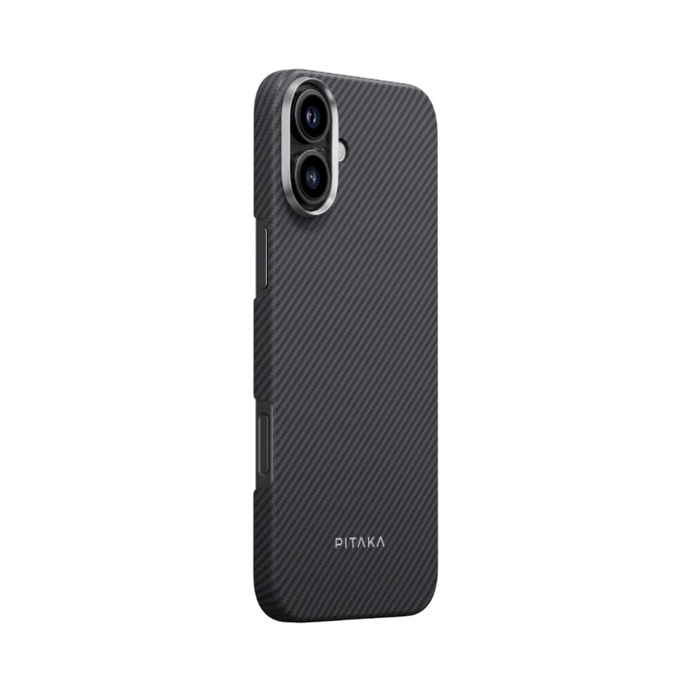 Pitaka-MagEZ-Case-5-MagSafe-kryt-iPhone-16-Black-Grey-Twill