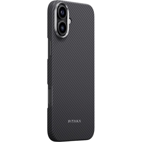 Pitaka-MagEZ-Case-5-MagSafe-kryt-iPhone-16-Black-Grey-Twill