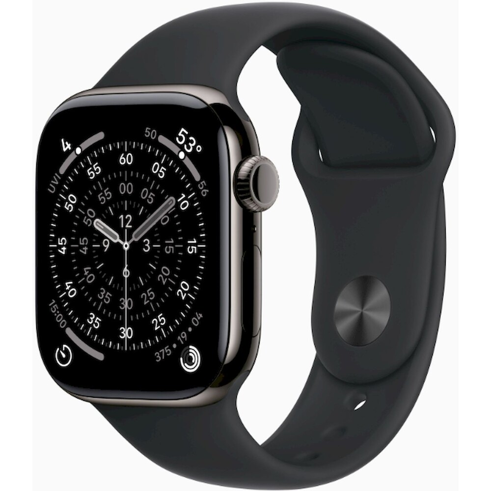 Apple-Watch-Series-11-Cellular-42mm-Bridlicove-sedy-titan-s-cernym-sportovnim-reminkem-M-L