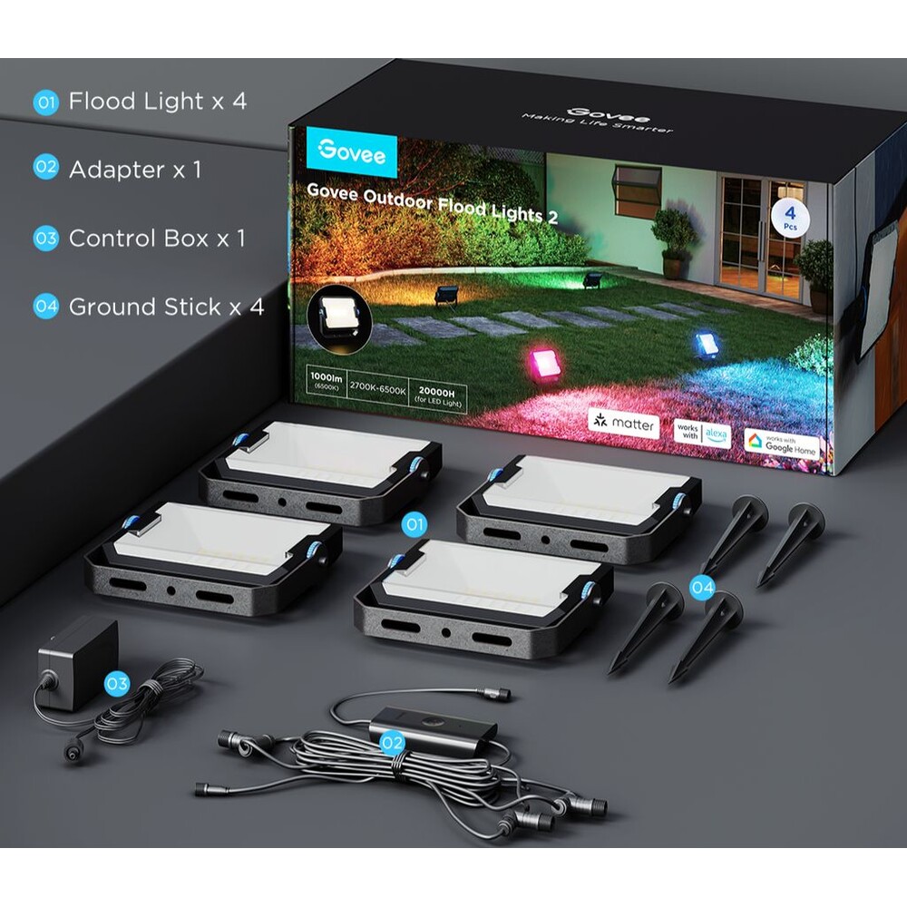 Govee-Flood-Lights-2-venkovni-SMART-LED-svetla-4ks