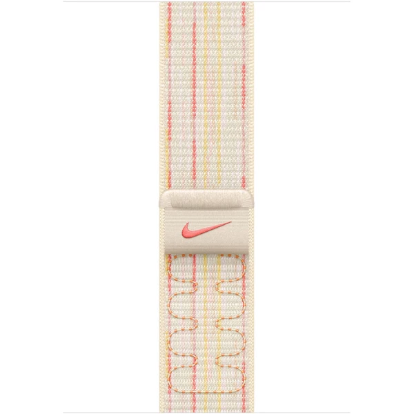 Apple Watch 49/46/45/44mm hvězdně bílý/růžový provlékací sportovní řemínek Nike - Řemínky - Obrázek CBR7000K01