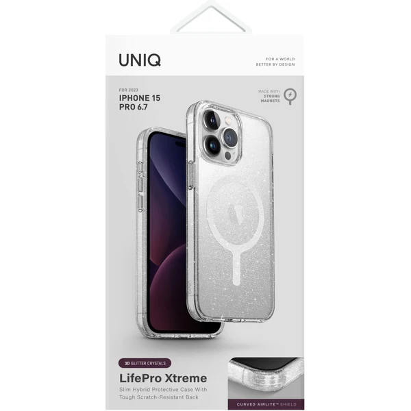 UNIQ LifePro Xtreme MagClick kryt iPhone 15 Pro Max Tinsel (třpytivý) - Pouzdra - Obrázek CD69000601