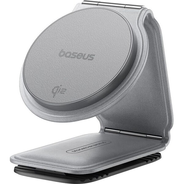 Baseus-PrimeTrip-C02-drzak-do-auta-s-bezdratovym-nabijenim-Qi2-na-palubni-desku-sedy