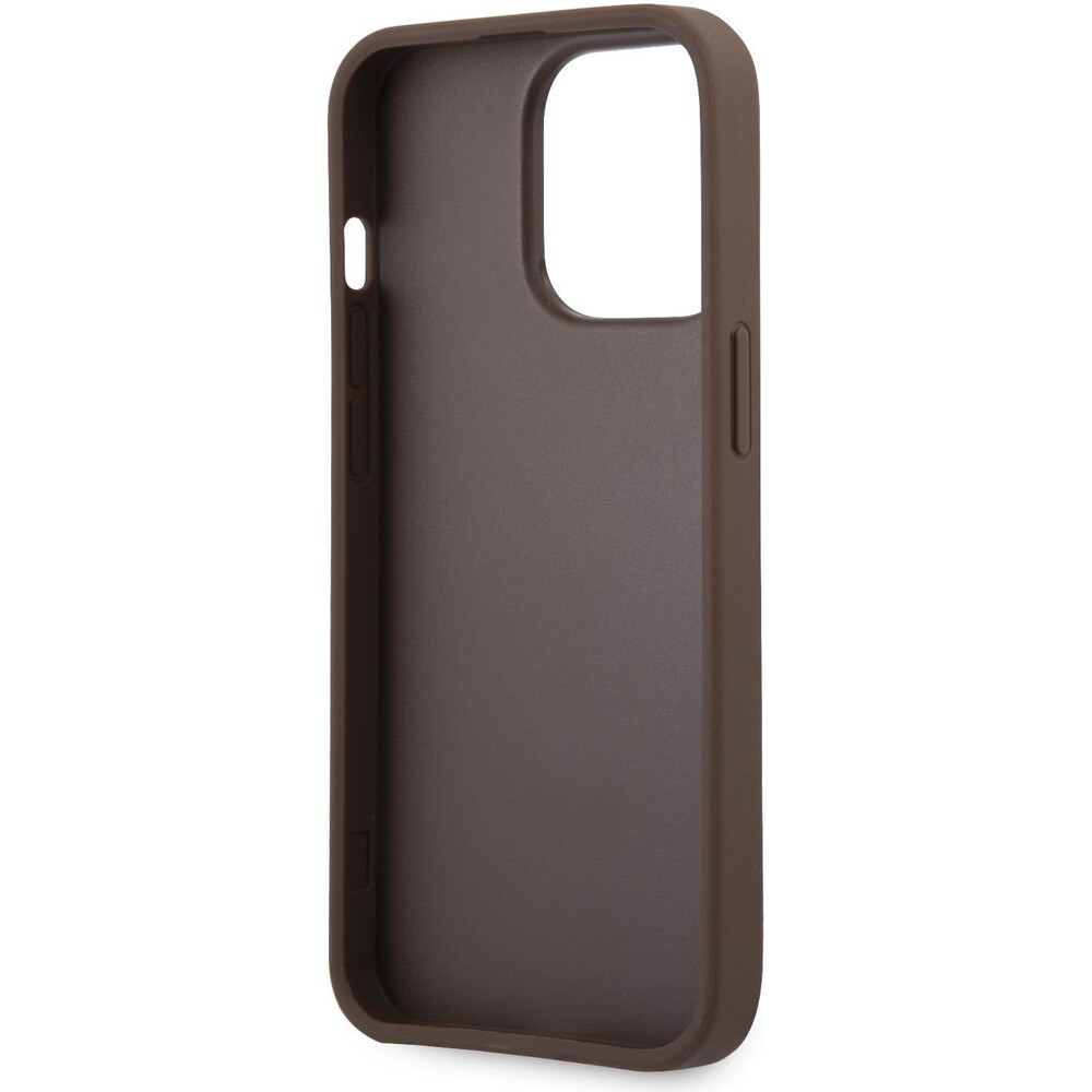 Guess-PU-4G-Metal-Logo-kryt-iPhone-14-Pro-Max-hnedy
