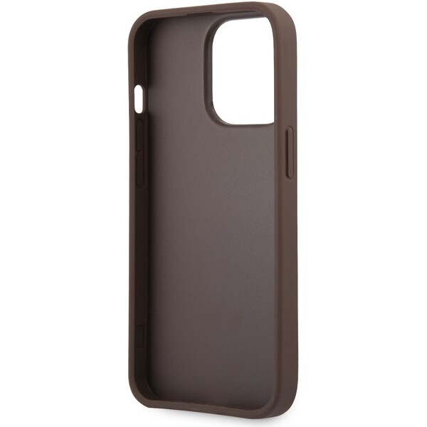 Guess-PU-4G-Metal-Logo-kryt-iPhone-14-Pro-Max-hnedy