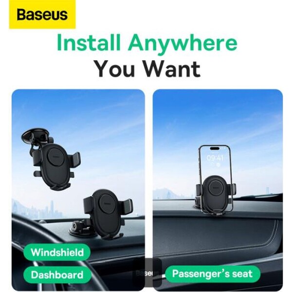 Baseus-UltraControl-Lite-Series-drzak-do-auta-s-prisavkou-cerny