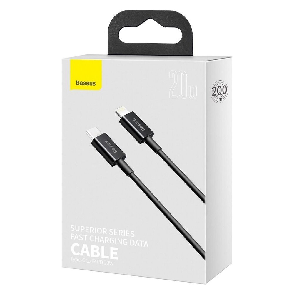 Baseus-Superior-USB-C-Lightning-napajeci-kabel-20W-2m-cerny