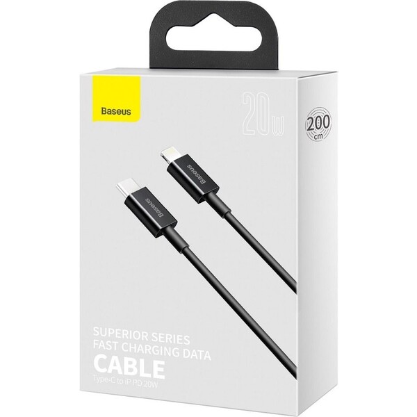 Baseus-Superior-USB-C-Lightning-napajeci-kabel-20W-2m-cerny
