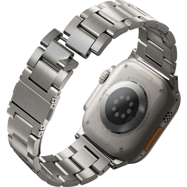 UNIQ Osta článkový ocelový řemínek Apple Watch 49/46/45/44/42mm stříbrný - Řemínky - Obrázek CH00000K01